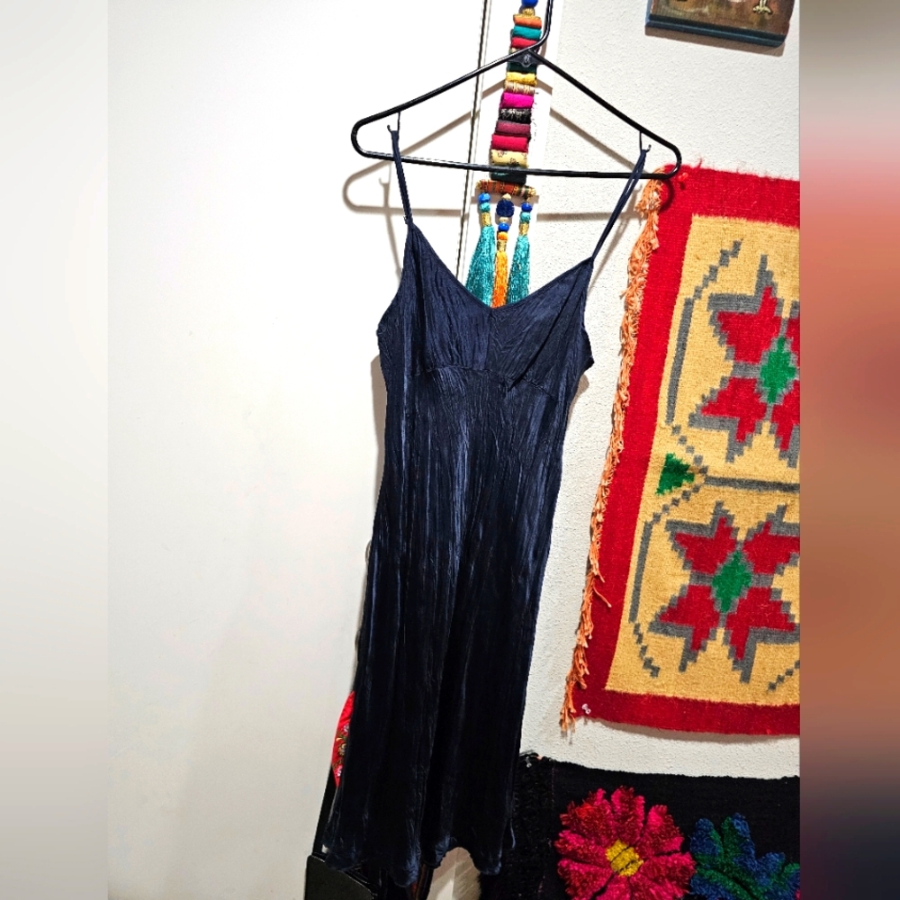 Banana Republic Midnight Blue Silk Slip Dress SP